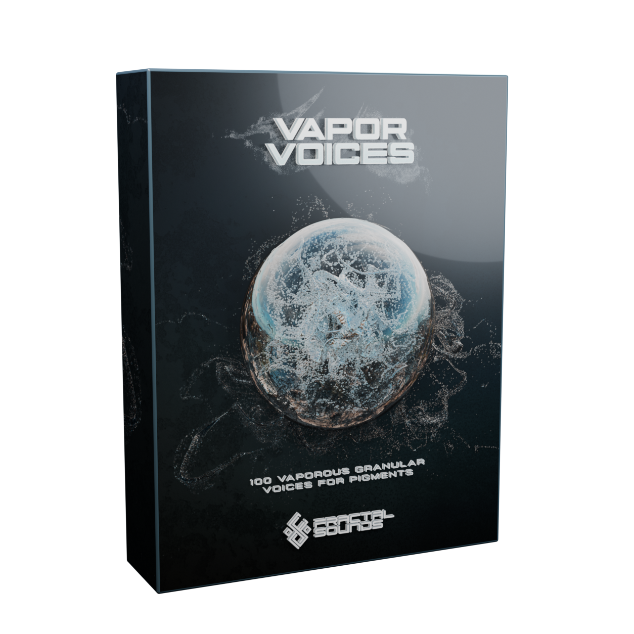 Vapor Voices granular presets for Pigments 3D product box